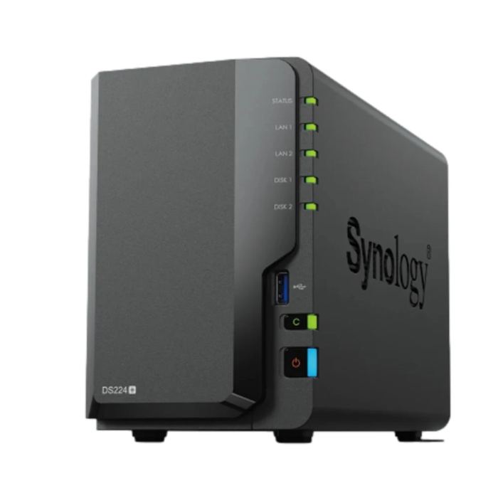 מערכת אחסון רשת עם שני מפרצים Synology DiskStation DS224+ 2-Bay NAS - 35300-001-34