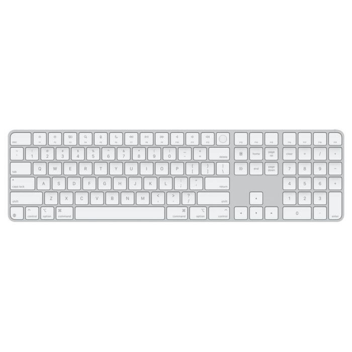 מקלדת אלחוטית Apple Magic Keyboard with Touch ID and Numeric Keypad for Mac Models with Apple Silicon USB-C - US Layout
