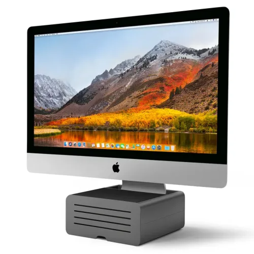 מעמד למחשב שולחני Twelve South HiRise Pro for iMac - Metal Computer Stand (Silver) - 811370024967
