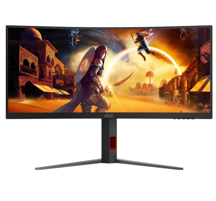 מסך מחשב גיימינג AOC 34" WQHD 180Hz Curved Fast VA Gaming Monitor - CU34G4