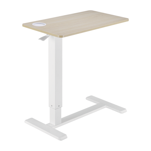 שולחן צד מתכוונן LUMI Gas Spring Side Table with Hidden Casters (Matte White) - 90902-807-52