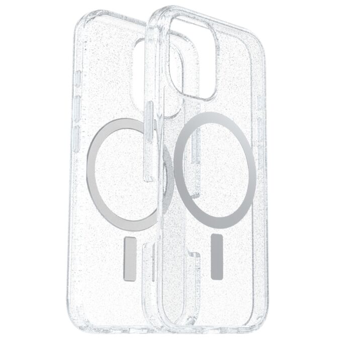 כיסוי שקוף עם נצנצים MagSafe לאייפון 16 פרו ,OtterBox Clear/Stardust Symmetry MagSafe Case for iPhone 16 Pro