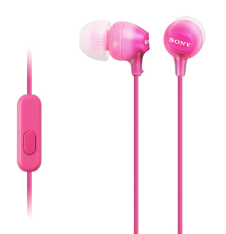 אוזניות חוטיות סוני Sony MDR-EX15 Android In-Ear Headphones Pink - MDR-EX15APPI