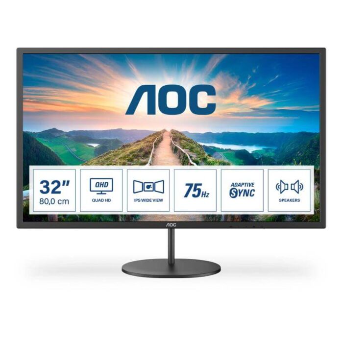 מסך מחשב AOC 31.5" QHD IPS Monitor - Q32V4