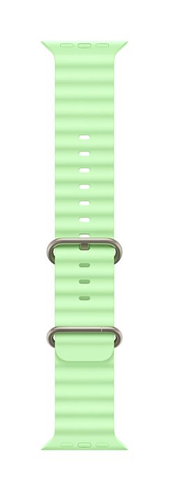אביזרי אפל ווטש Apple Neon Green Ocean Band - Natural Titanium Finish