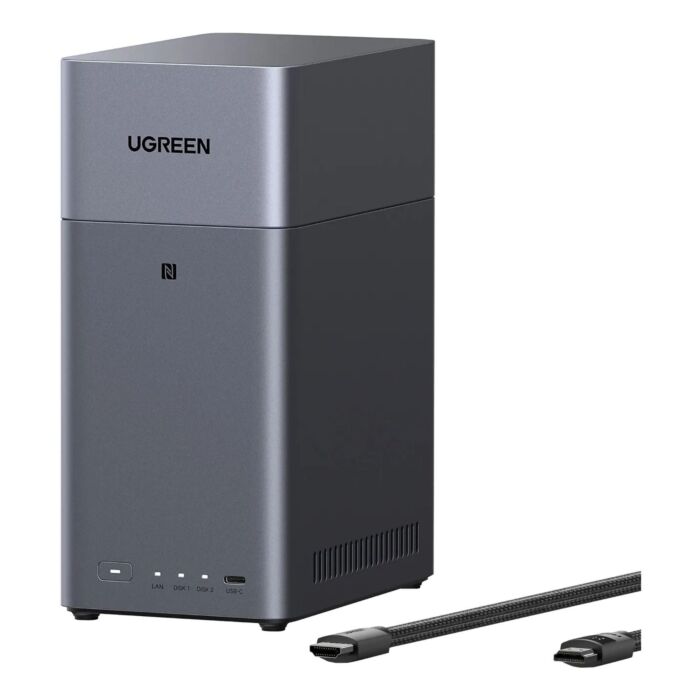 חבילת שרת אחסון UGREEN NASync DH2300 2-Bay NAS Bundle with HDMI Cable (Diskless) - 95998