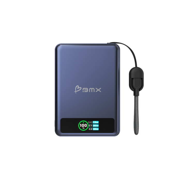 SolidSafe 10K Solid-State Magnetic Power Bank (Blue)