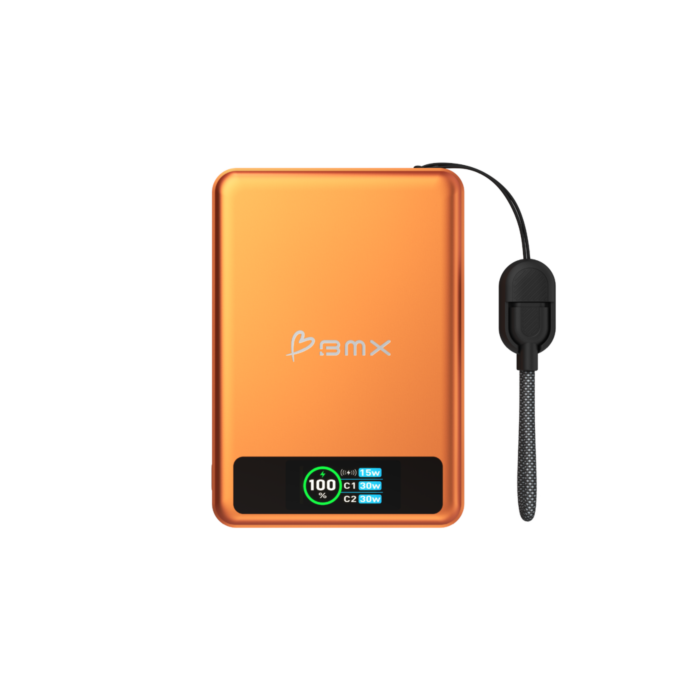 BMX SolidSafe 10K Solid-State Magnetic Power Bank (Orange)