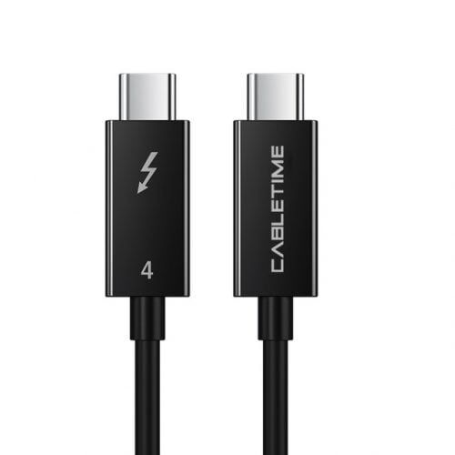 כבל Cabletime Thunderbolt 4 140Gbps 8K 60Hz 100W Cable 2.5M C160-U31-TB42.5