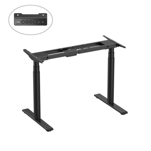 שולחן עמידה מתכוונן חשמלי LUMI Electric Three-Stage Sit-Stand Desk with Dual Motors (Black) - 90902-807-58