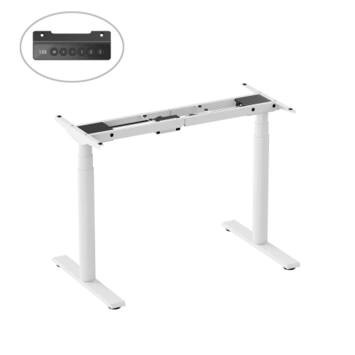 שולחן עמידה מתכוונן חשמלי LUMI Electric Three-Stage Sit-Stand Desk with Dual Motors (White) - 90902-817-02