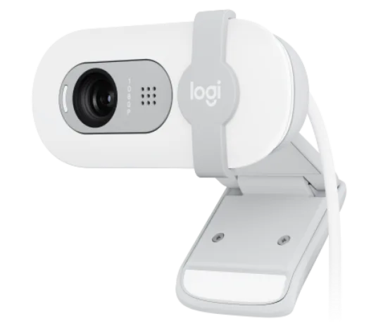 מצלמת רשת לוג'יטק Logitech Brio 100 Full HD Webcam (Off-White) - 960-001617