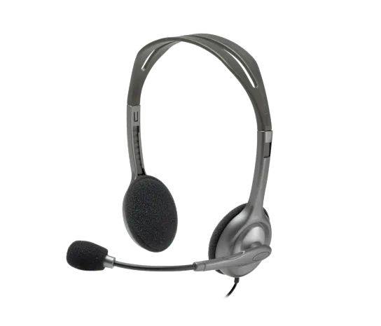 אוזניות חוטיות לוג'יטק Logitech Stereo Headset H110 (Dark Gray) - 981-000271
