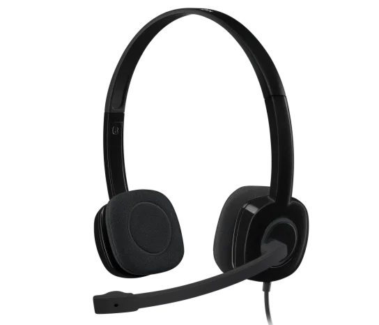 אוזניות חוטיות לוג'יטק Logitech Stereo Headset H151 (Black) - 981-000589