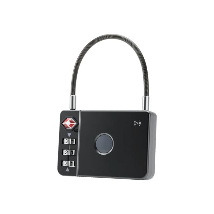 מנעול מזוודה עם תג איתור MiLi MiLock Duo Trackable Luggage Lock, Black - 576295