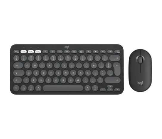 סט מקלדת ועכבר אלחוטיים לוג'יטק Logitech Pebble 2 Combo for Mac (Tonal Graphite, US International) - 920-012244
