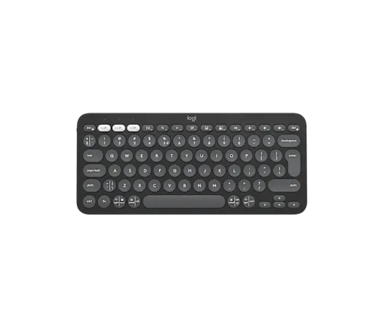 מקלדת אלחוטית לוג'יטק Logitech Pebble Keys 2 K380s Bluetooth Keyboard (Tonal Graphite, US International) - 920-011851