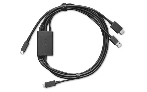 כבל ללוח גרפי Wacom 3-in-1 (HDMI) Cable for 2023 Edition Wacom One Displays - ACK4490602Z