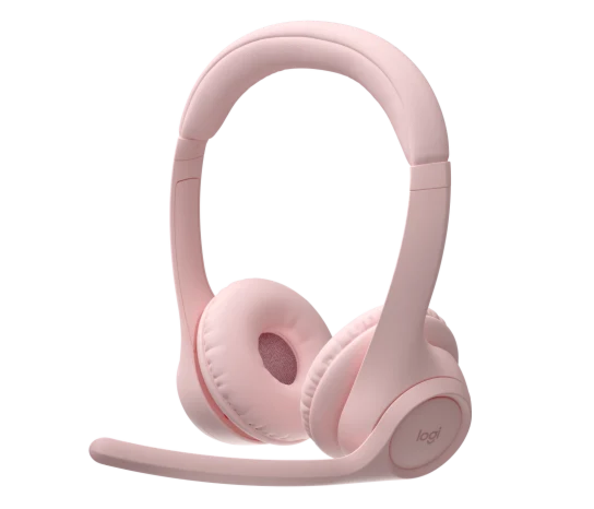 אוזניות אלחוטיות לוג'יטק Logitech Zone 300 Wireless Bluetooth Headset (Rose) - 981-001412