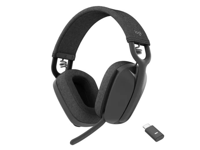 אוזניות אלחוטיות לוג'יטק Logitech Zone Vibe Wireless Headset Teams Version, with Receiver (Graphite) - 981-001157