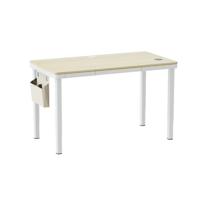Four-Leg Dual-Motor Sit-Stand Desk with Drawer & Wireless Charger