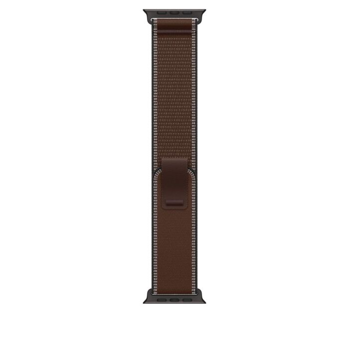 רצועות לשעונים Apple 49mm Dark Umber Trail Loop - Black Titanium Finish