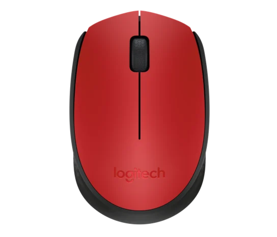 Logitech M171 Wireless Mouse (Red/Black)