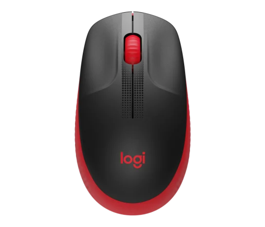 Logitech M190 Full-Size Wireless Mouse (Red)