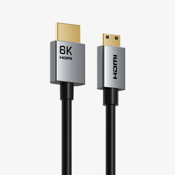 כבל וידאו Cabletime Bi-Directional Mini HDMI to HDMI Cable, 8K@60Hz, 1.5m - CT-HDC8K-AG1.5