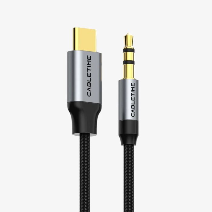 Cabletime USB-C to 3.5mm Audio Cable with Chipset,