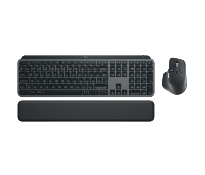 סט מקלדת ועכבר אלחוטיים לוג'יטק Logitech MX Keys S Combo (Graphite, US International) - 920-011614