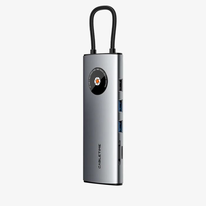 Cabletime 12-in-1 USB-C Hub with Dual HDMI and DisplayPort