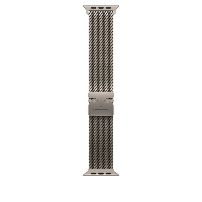 רצועות לשעונים Apple 49mm Natural Titanium Milanese Loop - Small - MK0A4ZM/A