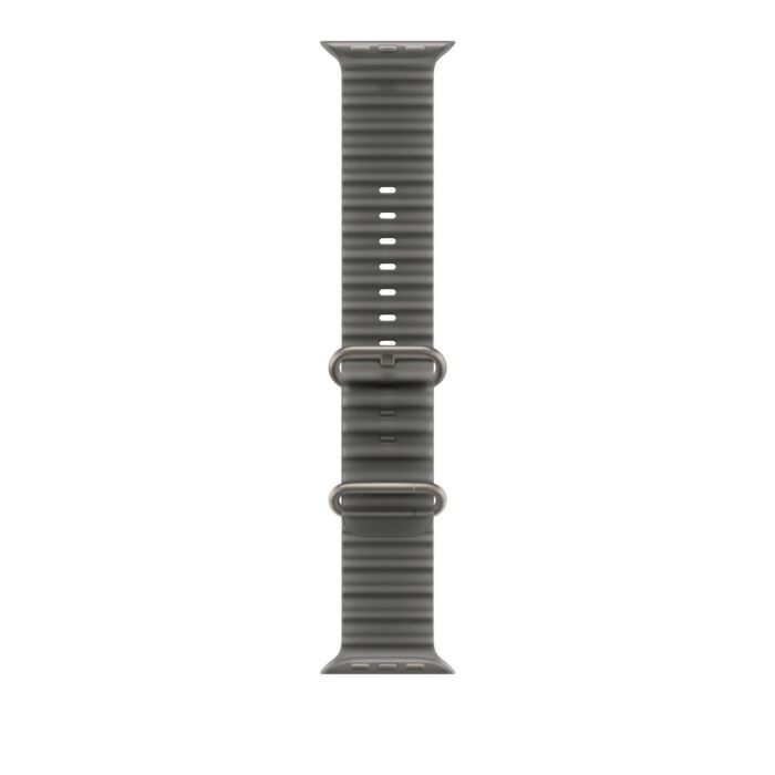 רצועות לשעונים Apple 49mm Translucent Black Ocean Band - Natural Titanium Finish - MK7P4ZM/A