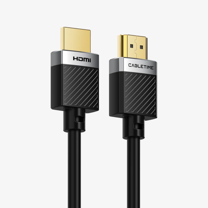 כבל וידאו Cabletime HDMI 2.0 Cable, 4K@60Hz, 2m (Black) - CT-HD4K-AG2