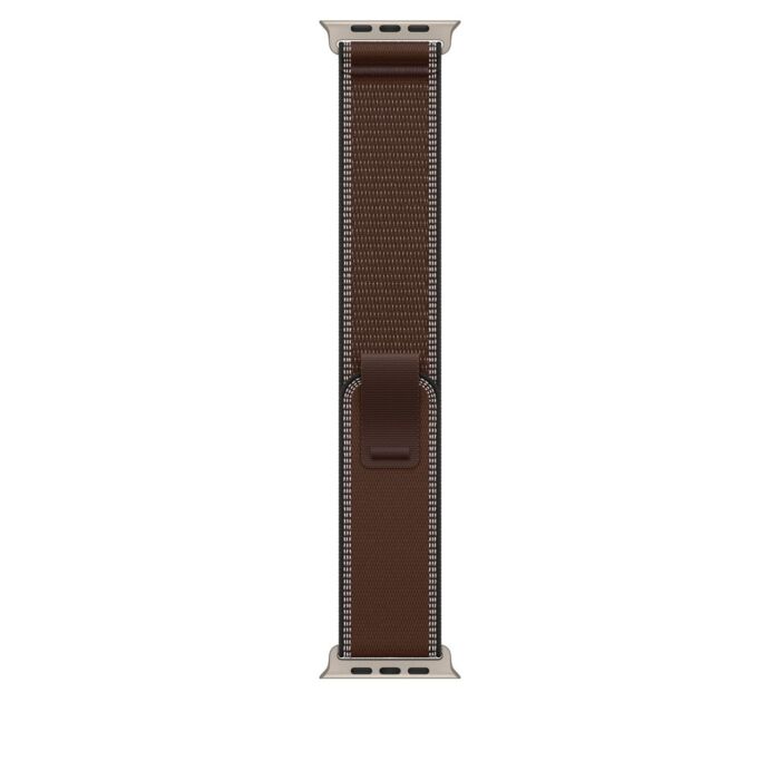 רצועות לשעונים Apple 49mm Dark Umber Trail Loop - S/M - Natural Titanium Finish - MK8J4ZM/A
