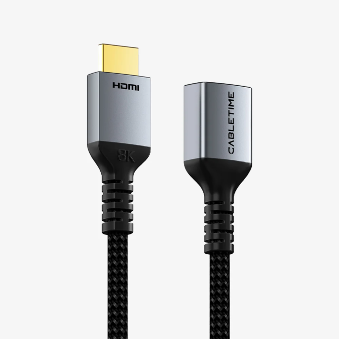 כבל הארכה Cabletime HDMI Male to Female Extension Cable, 8K@60Hz, 2m - CT-HDMF8K-AG2