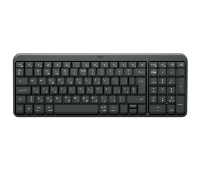 מקלדת בלוטוס לוג׳יטק Logitech K250 Compact Bluetooth Wireless Keyboard (Graphite) - 920-013821