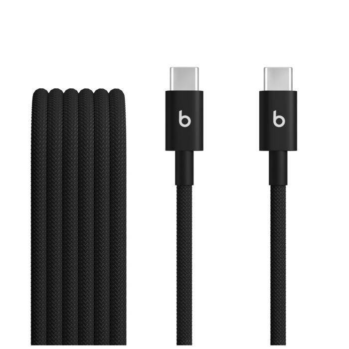 כבל טעינה ארוג Apple Beats USB-C to USB-C Woven Cable (1.5 m) - Bolt Black - MDGA4ZM/A
