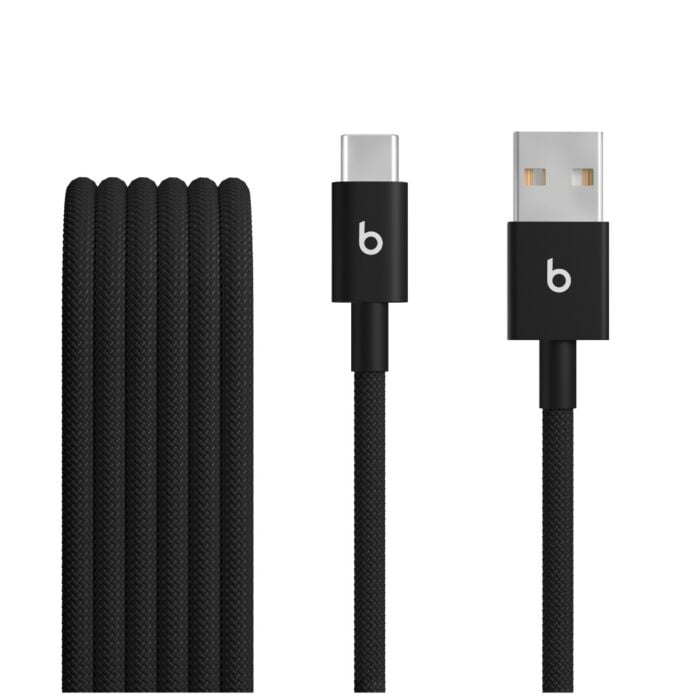 כבל טעינה ארוג Apple Beats USB-A to USB-C Woven Cable (1.5 m) - Bolt Black - MDGG4ZM/A