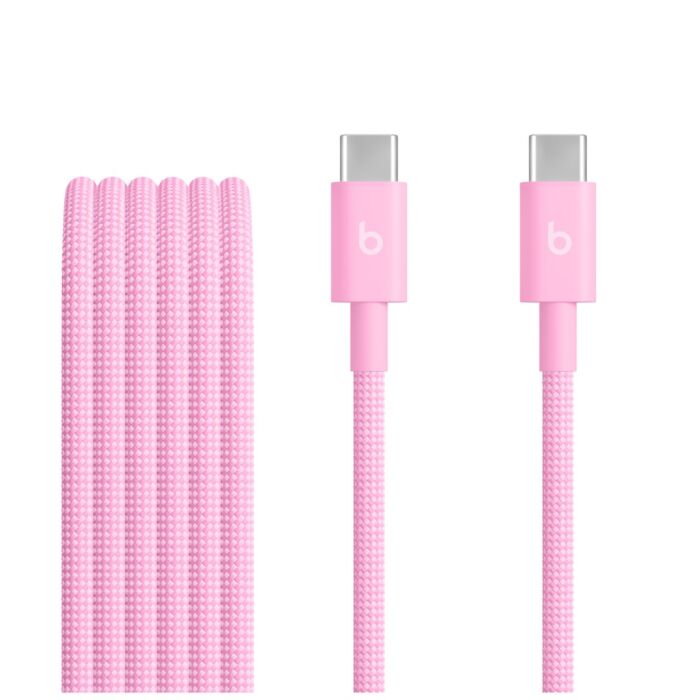 כבל טעינה ארוג Apple Beats USB-C to USB-C Woven Cable (1.5m) - Power Pink - MK8P4ZM/A