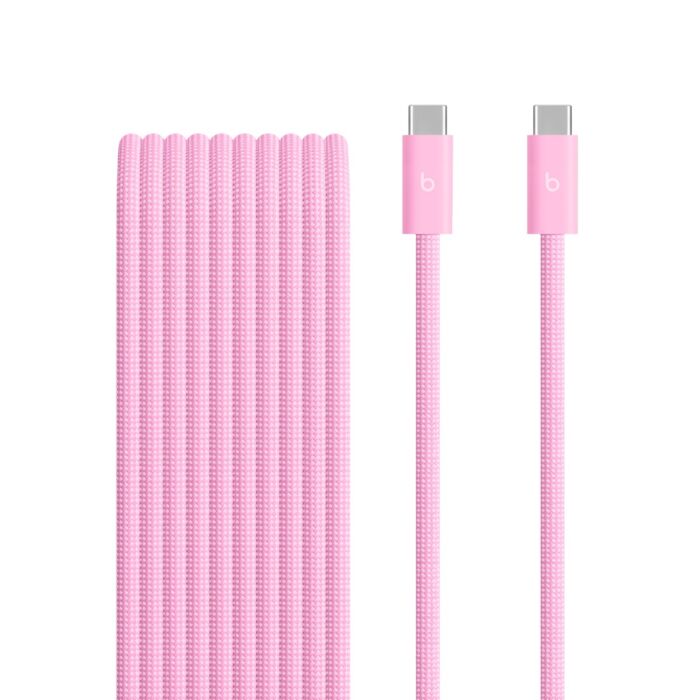 כבל טעינה קלוע Apple Beats 240W USB-C to USB-C Braided Cable (3m) - Power Pink - MK8Q4ZM/A