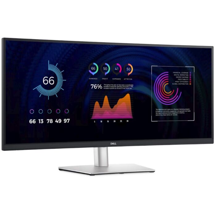 מסך מחשב דל Dell 34” Curved USB-C Hub Monitor - P3424WE 