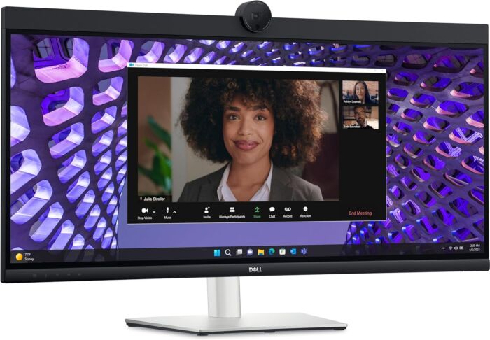 מסך מחשב דל Dell 34” Curved USB-C Hub Monitor With Webcam, Speakers & Microphone - P3424WEB 