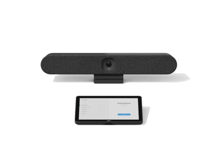 מערכת וידאו קונפרנס לחדרי ישיבות Logitech Rally Bar Huddle + Tap IP (Graphite) 99100-047-90