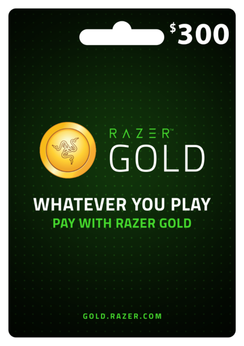 מטבע דיגיטלי לשימוש בתוך המשחק Razer Gold Top Up USD 300 (INT) - 600969908407