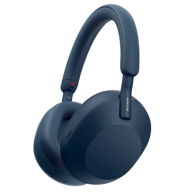 אוזניות אלחוטיות סוני SONY Wireless Industry Leading Noise Canceling Headphones Midnight Blue WH-1000XM5I