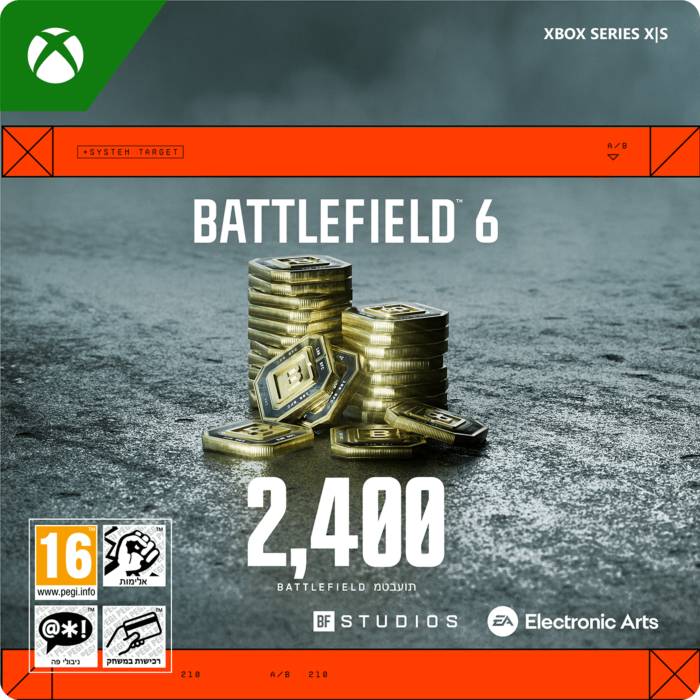 מטבע דיגיטלי לשימוש בתוך המשחק BATTLEFIELD 6: 2400 BFC - 7F6-00917
