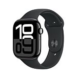 שעון אפל Apple Watch Series 10 MWY43QI/A GPS + Cellular 46mm Jet Black Aluminum Case with Black Sport Band - M/L