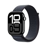 שעון אפל Apple Watch Series 10 MWY53QI/A GPS + Cellular 46mm Jet Black Aluminum Case with Ink Sport Loop